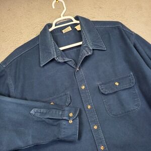 Five‎ Brother Flannel Shirt Mens 4XL Blue Utility Work Western Cowboy Barn Chore